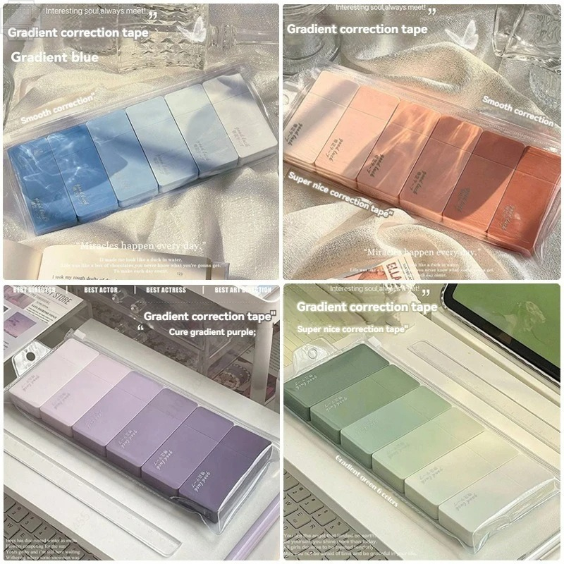 6Pcs Cute Macaron Correction T - огляд і ціна Correction Tape Roller